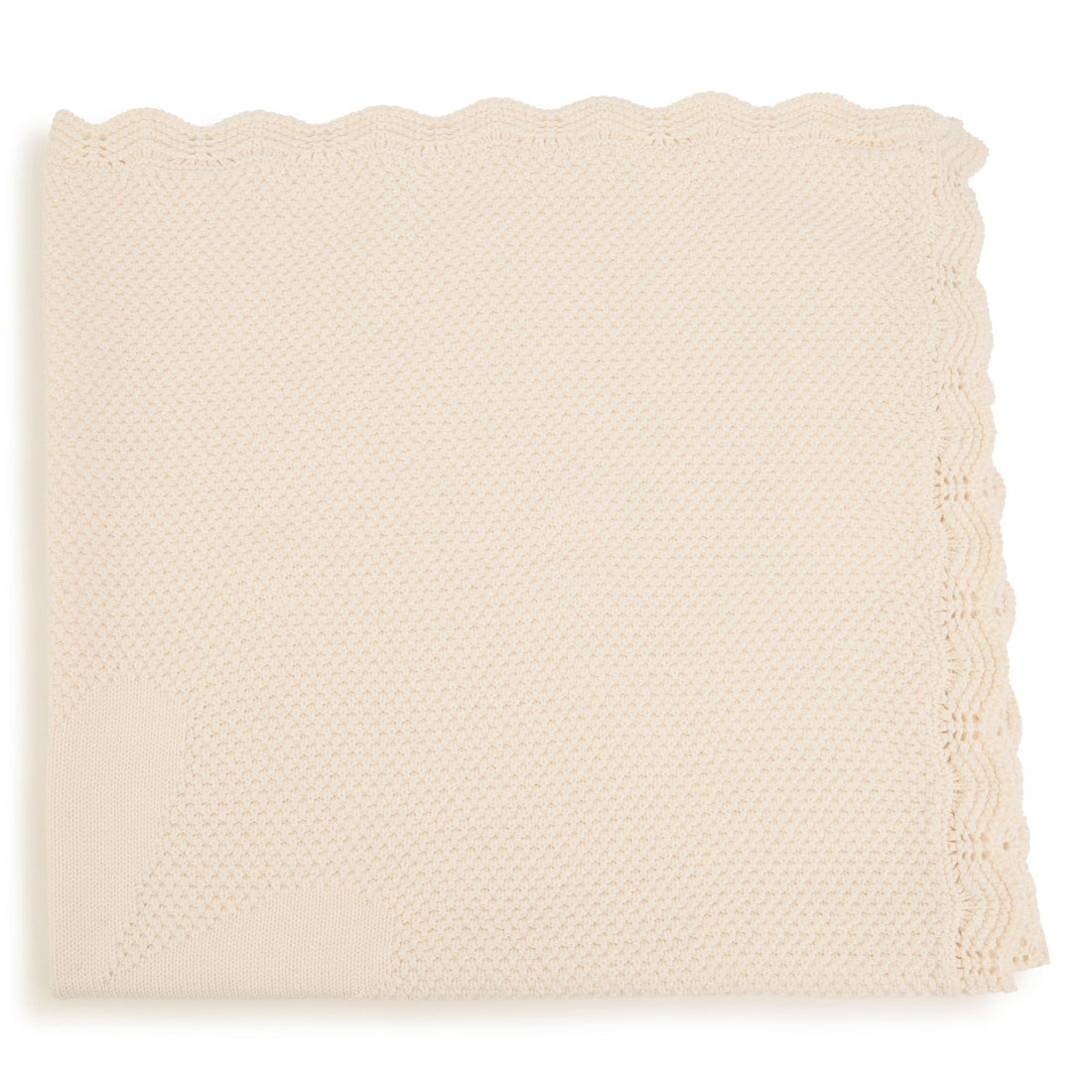Knitted Blanket with Shell Edge Chloe