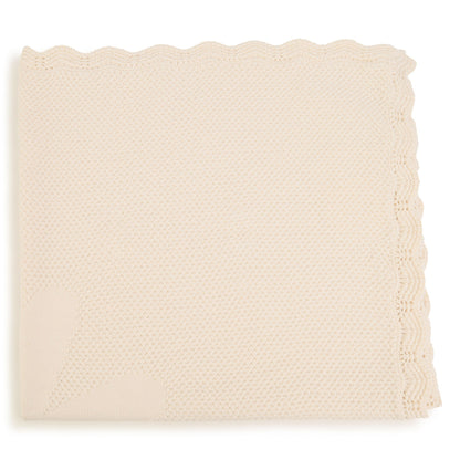 Knitted Blanket with Shell Edge Chloe