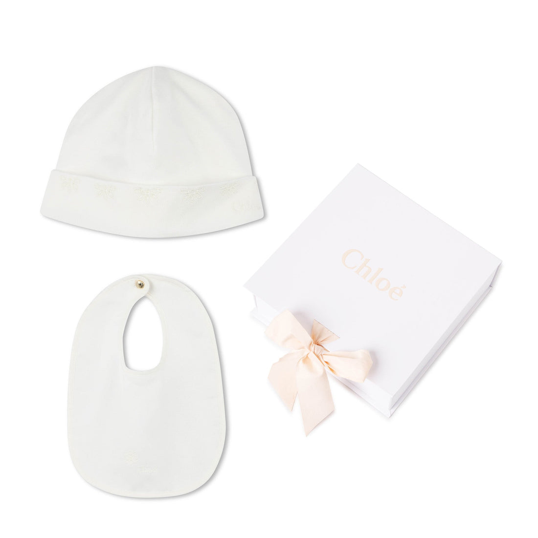 Newborn Gift Set with Pyjamas, Bib &amp; Hat Chloe