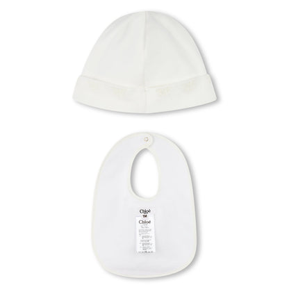 Newborn Gift Set with Pyjamas, Bib &amp; Hat Chloe