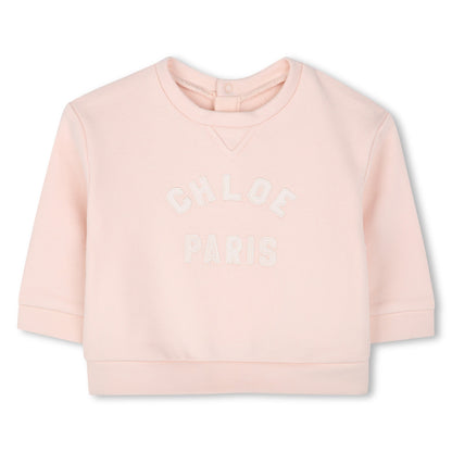 Toddler Organic Cotton Fleece Sweatshirt with Embroidered Branding Chloe