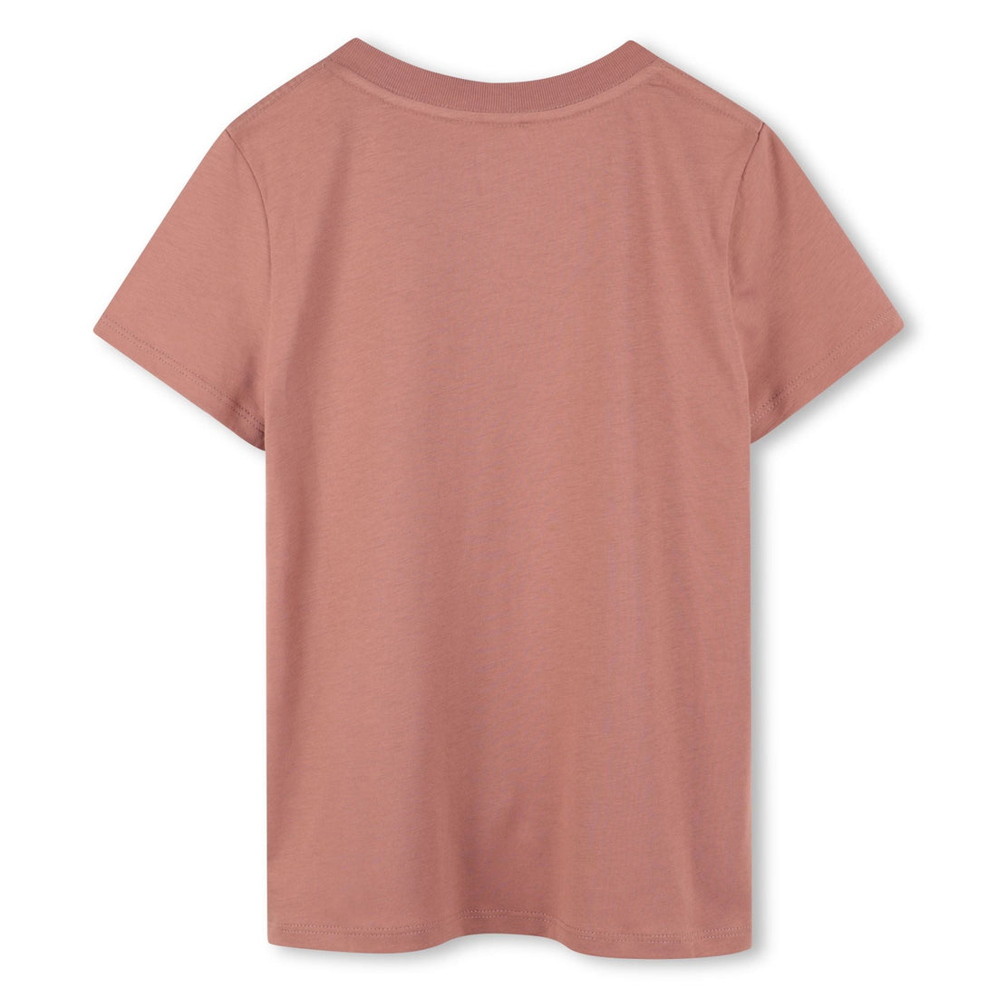 Organic Cotton Short Sleeve T-Shirt with Velvet-Effect Embroidered Logo Chloe