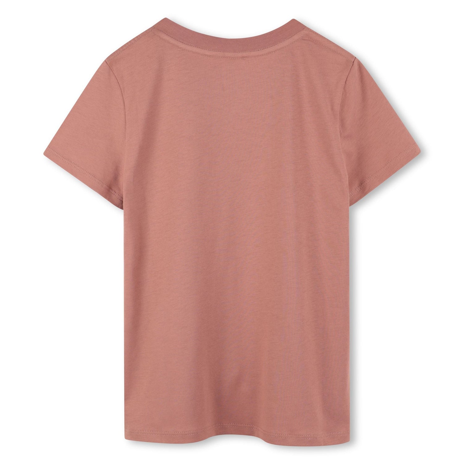 Organic Cotton Short Sleeve T-Shirt with Velvet-Effect Embroidered Logo Chloe