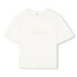 Organic Cotton Interlock Short Sleeve T-Shirt with Metallic Logo Embroidery Chloe