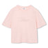 Organic Cotton Interlock Short Sleeve T-Shirt with Metallic Logo Embroidery Chloe
