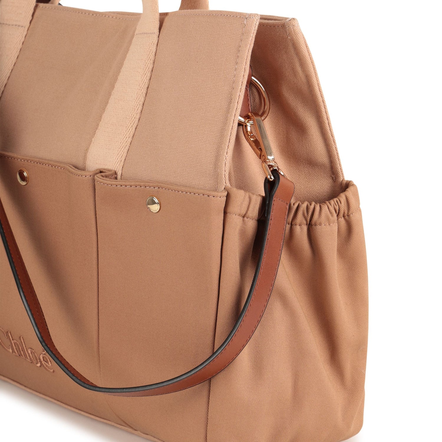Multi-Pocket Canvas Changing Bag with Matching Accessories Chloe