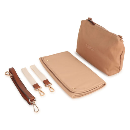 Multi-Pocket Canvas Changing Bag with Matching Accessories Chloe