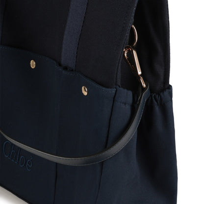Multi-Pocket Canvas Changing Bag with Matching Accessories Chloe