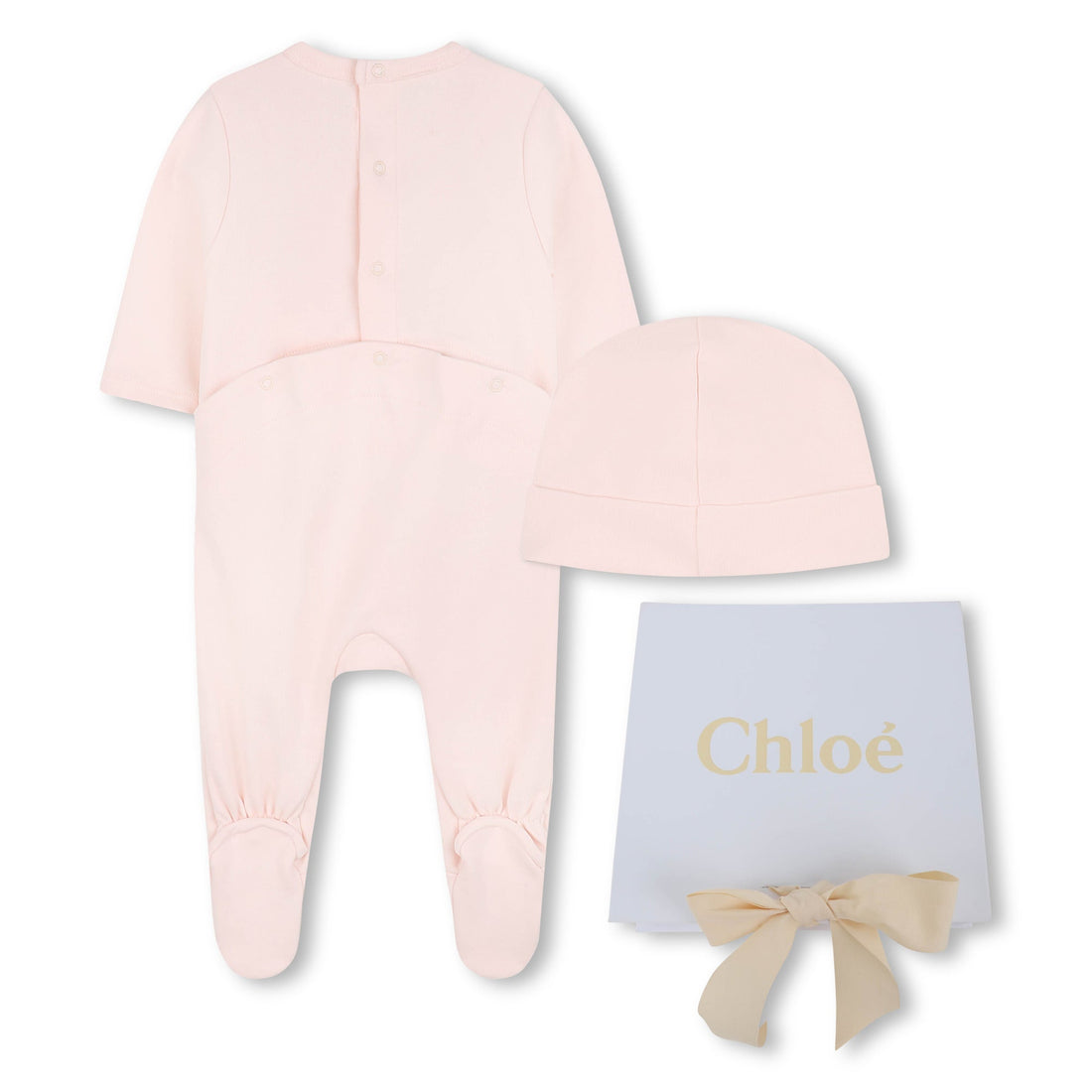 Organic Cotton Baby Pyjamas Set with Matching Beanie Chloe