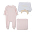 Pink Cotton Sleepsuit and Blanket Gift Set with Embroidered Logo Chloé