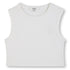 Organic Cotton Ribbed Cropped Tank Top with Embroidered Badge Chloe