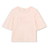 Organic Cotton Interlock T Shirt With Script Appliqué, Blush Pink Chloe
