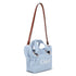 Organic Cotton Canvas Tote Bag with Leather Shoulder Strap and Front Embroidery Chloe