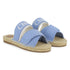 Rope Sole Sandals With Branded Grosgrain Straps, Light Blue Chloe