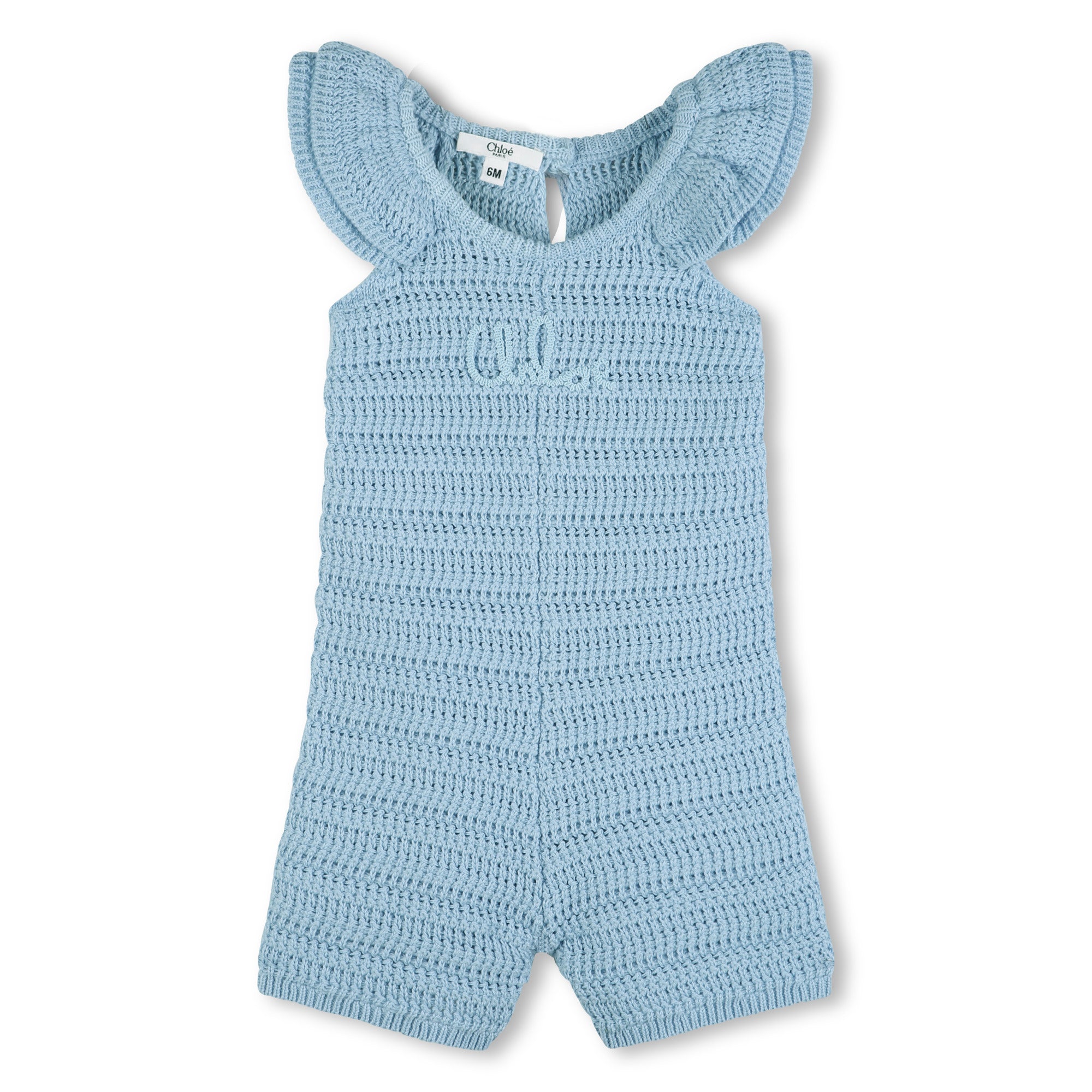Organic Cotton Crochet Knit Jumpsuit Chloe