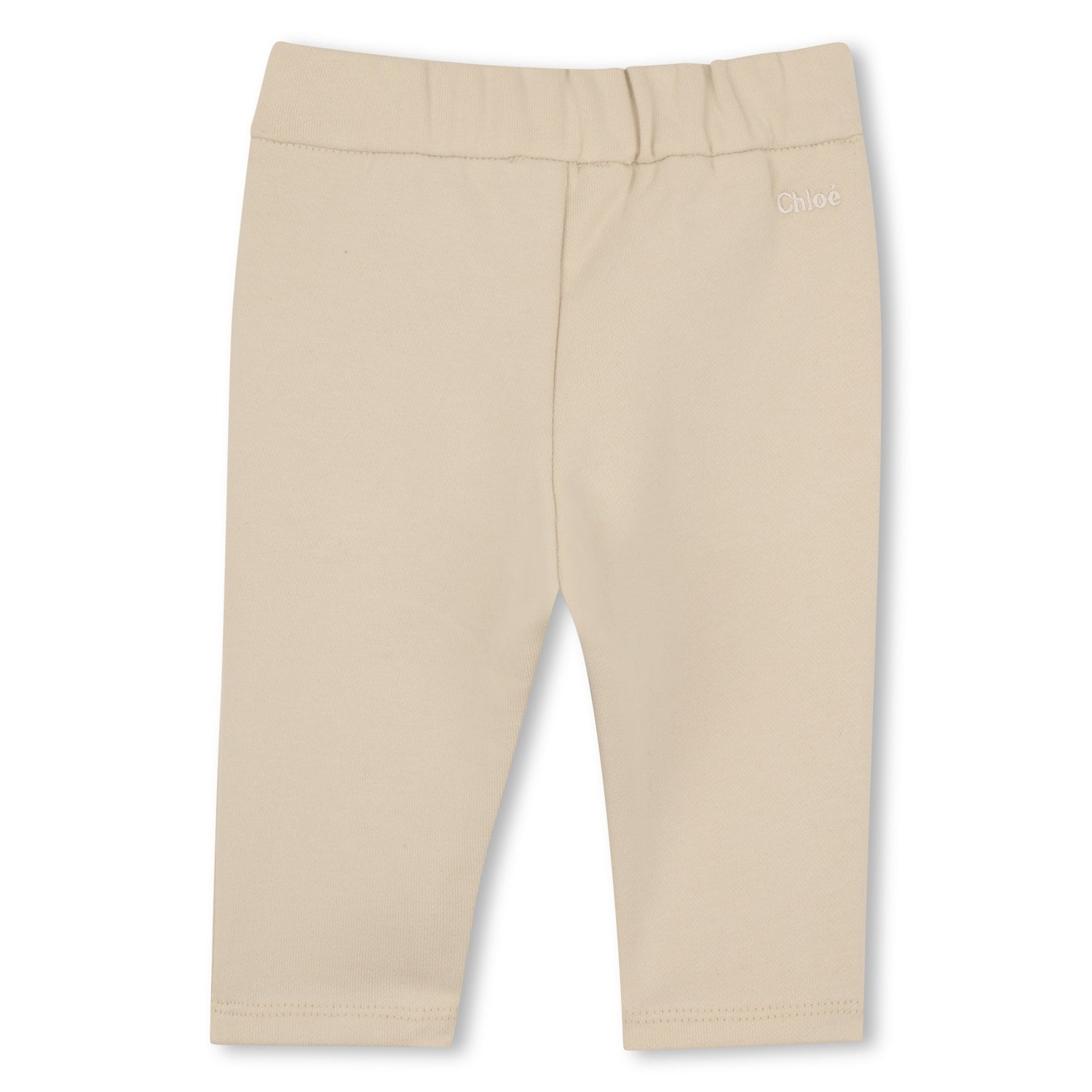 Baby Organic Cotton French Terry Cardigan And Joggers Set With Embroidered Collar, Cream Chloe