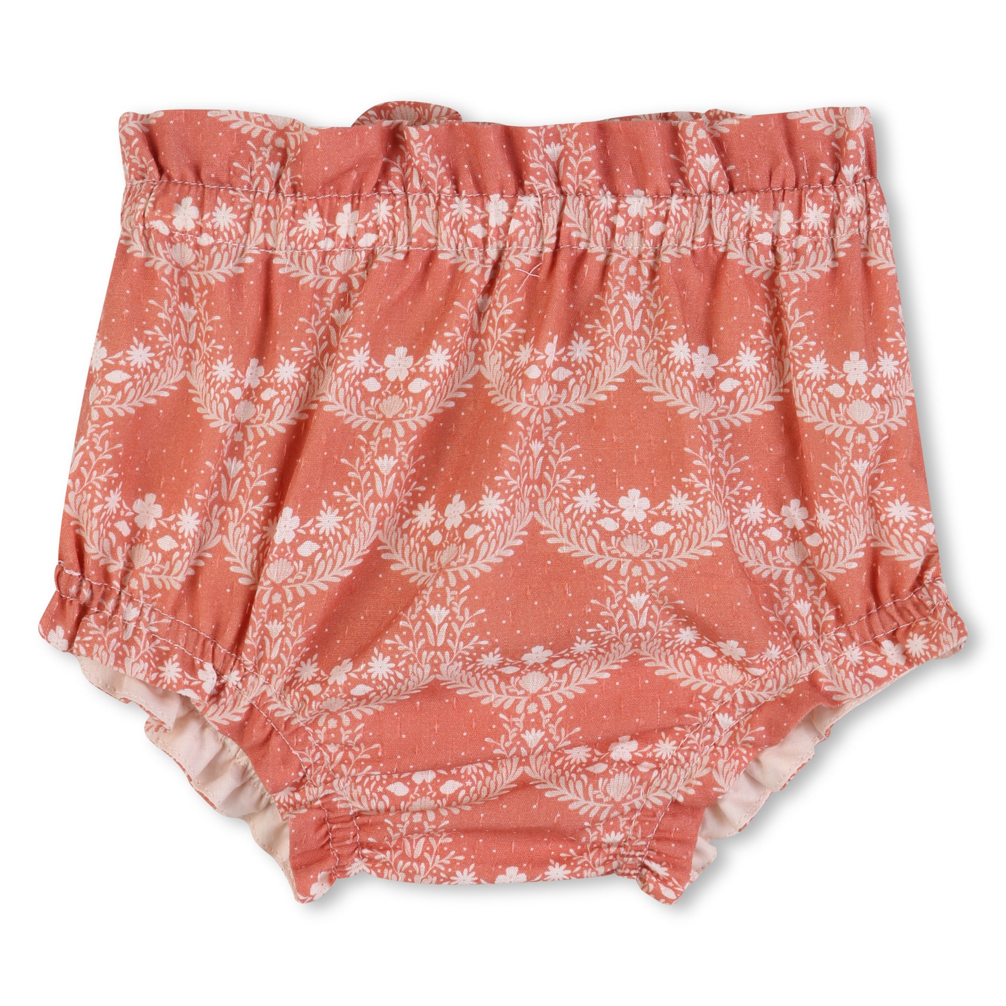 Baby Top And Bloomers Set, Organic Cotton Percale, Jacquard Dots, Heritage Scallops Print Chloe