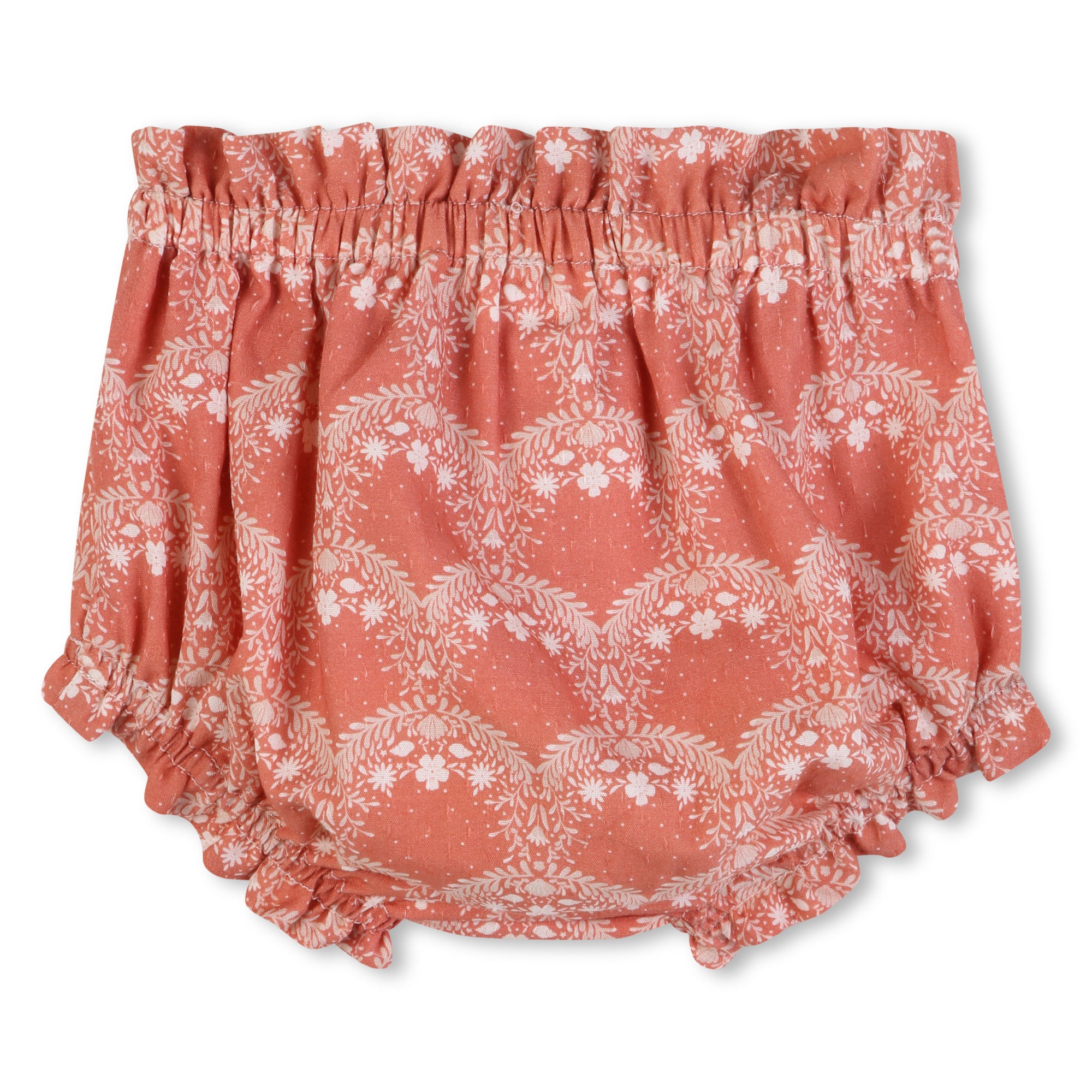 Baby Top And Bloomers Set, Organic Cotton Percale, Jacquard Dots, Heritage Scallops Print Chloe