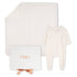 Baby Footed Pyjamas And Blanket Gift Set, Organic Cotton, Embroidered Trim, Branded Gift Box Chloe