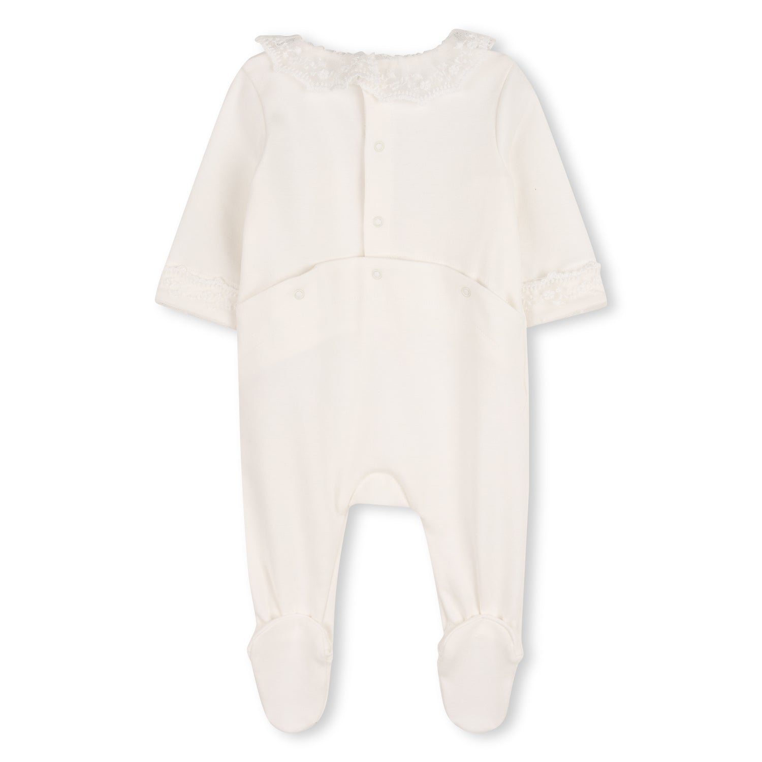 Baby Footed Pyjamas And Blanket Gift Set, Organic Cotton, Embroidered Trim, Branded Gift Box Chloe