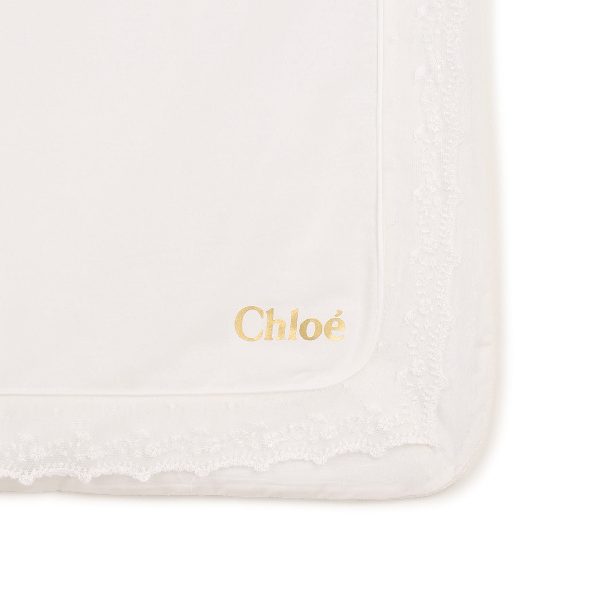 Baby Footed Pyjamas And Blanket Gift Set, Organic Cotton, Embroidered Trim, Branded Gift Box Chloe