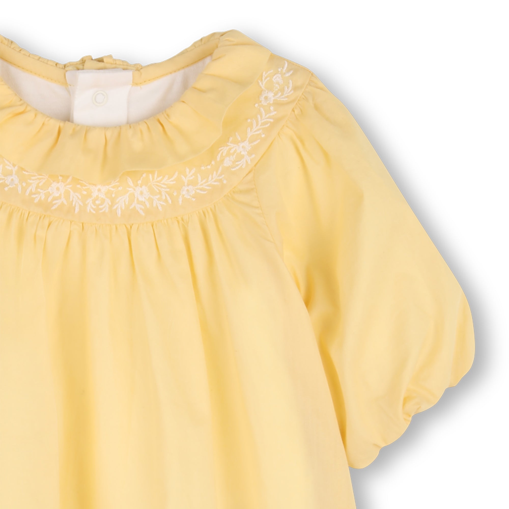 Baby Two In One Footed Pyjamas, Organic Cotton, Embroidered Collar, 2 In 1 Look Chloe