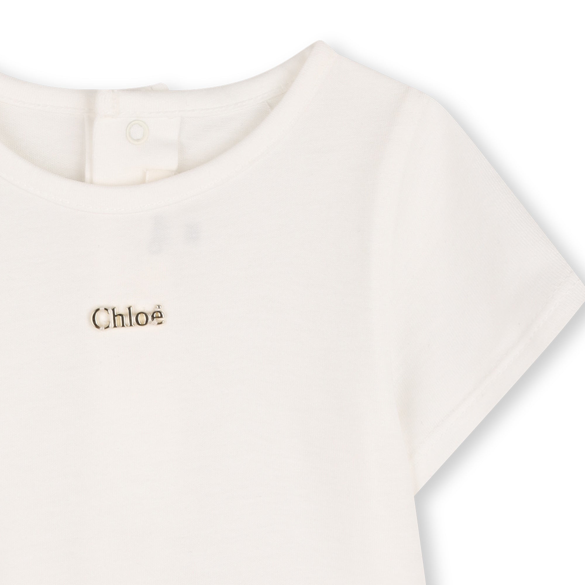 Baby Jumpsuit And T Shirt Set, Organic Cotton, Jacquard Dots, Heritage Scallops Print Chloe