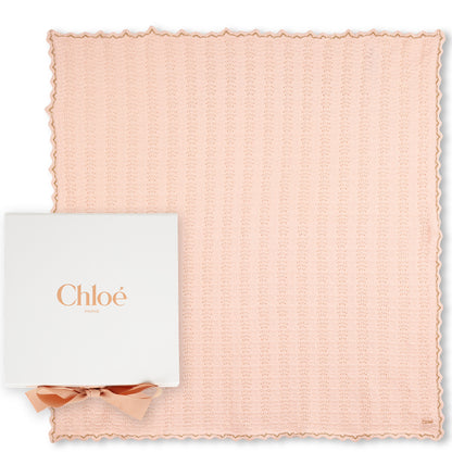 Organic Cotton and Cashmere Knit Baby Blanket Chloe
