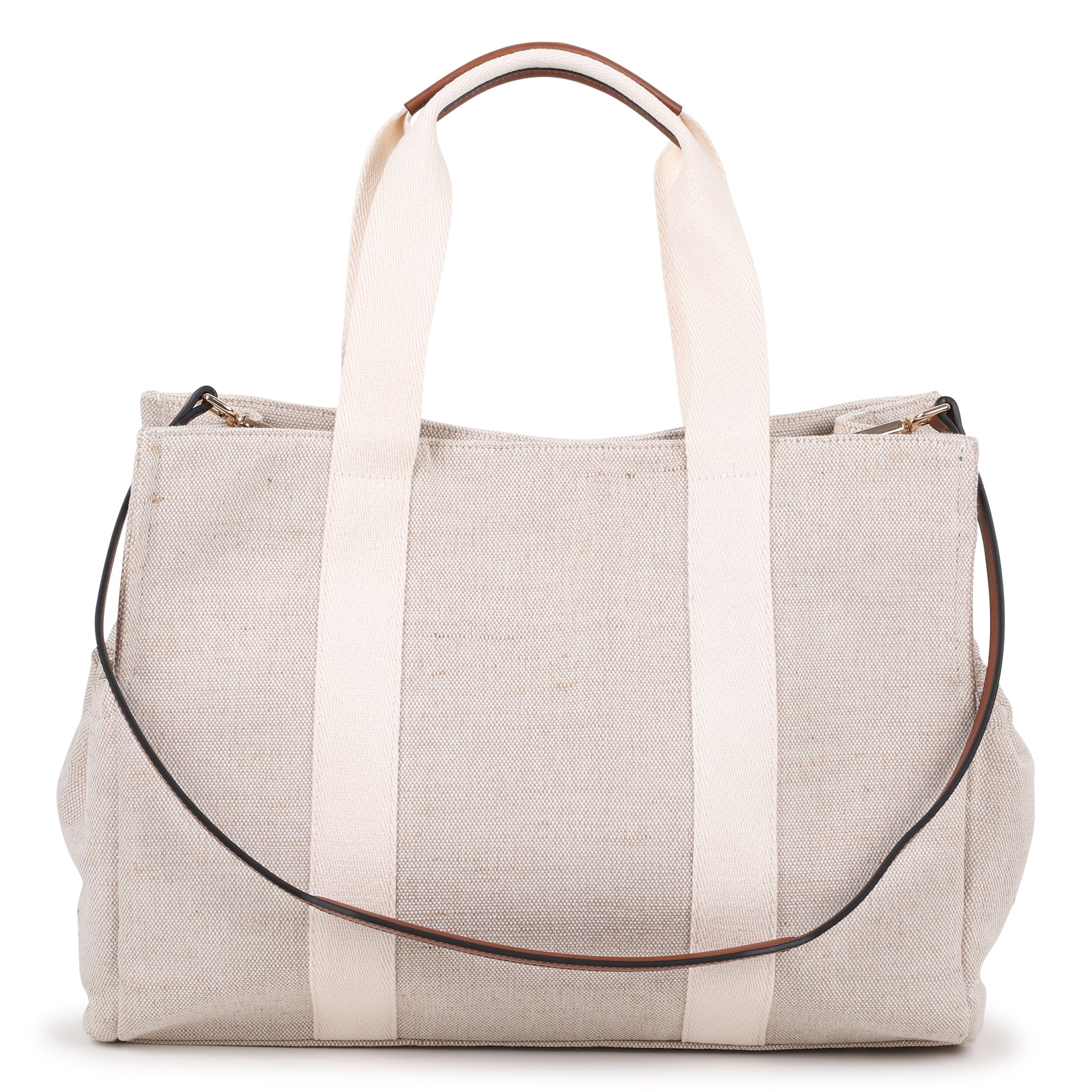 Canvas and Jute Changing Bag with Multi Pocket Design Chloe