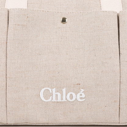 Canvas and Jute Changing Bag with Multi Pocket Design Chloe