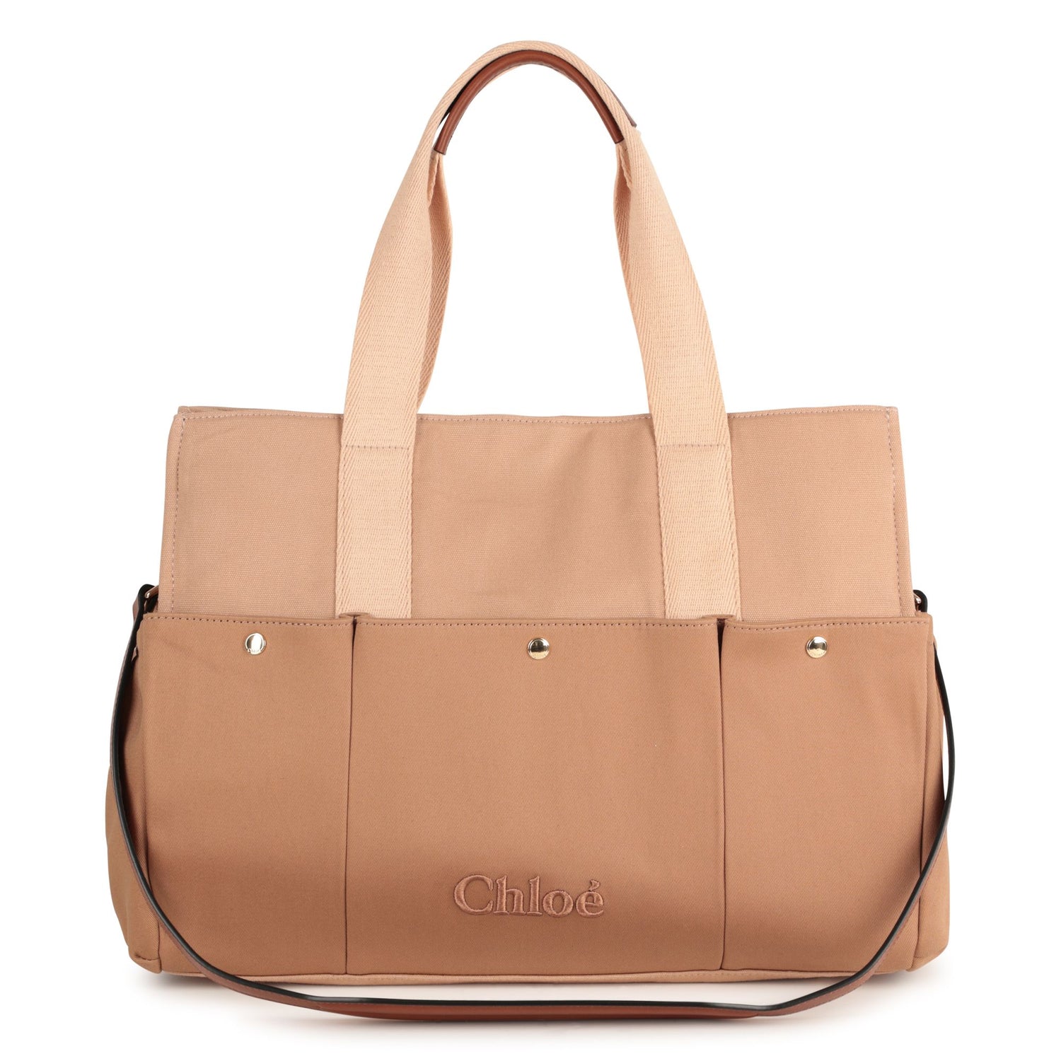 Cotton Canvas and Twill Changing Bag in Sand Chloe