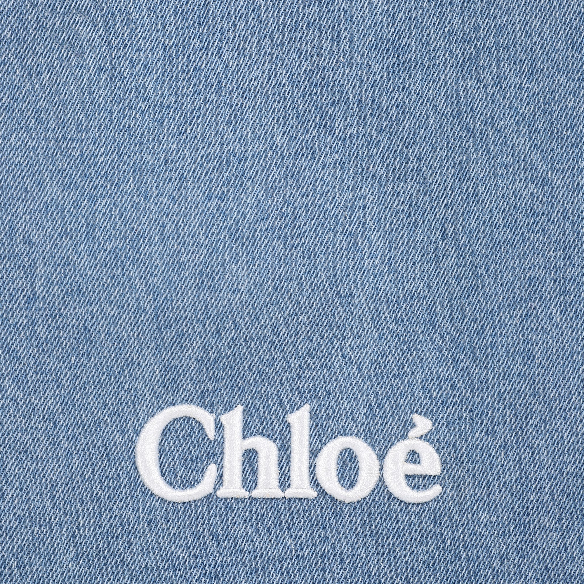 Organic Cotton Denim Changing Bag with Two-Tone Design Chloe