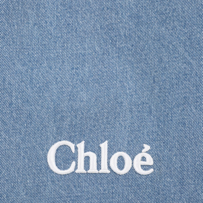 Organic Cotton Denim Changing Bag with Two-Tone Design Chloe