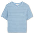 Organic Cotton Crochet Knit Short Sleeve Sweater with Crew Neck Chloe