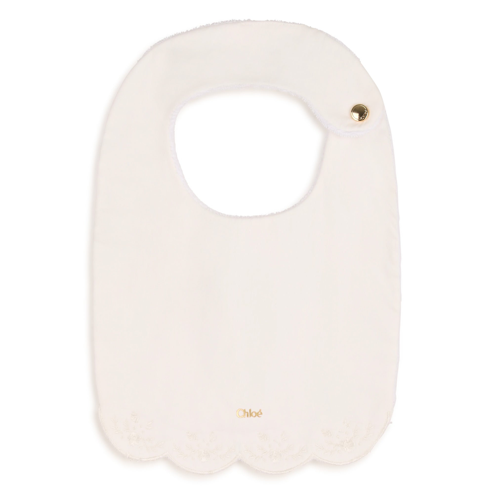 Baby Pyjamas And Bib Gift Set, Organic Cotton Rib, Embroidered Scalloped Collar, Branded Gift Box Chloe