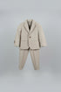 Beige Linen Two Piece Suit Siene