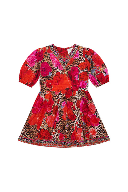 Heart Like A Wildflower Kids Mini Dress With Puff Sleeve Camilla