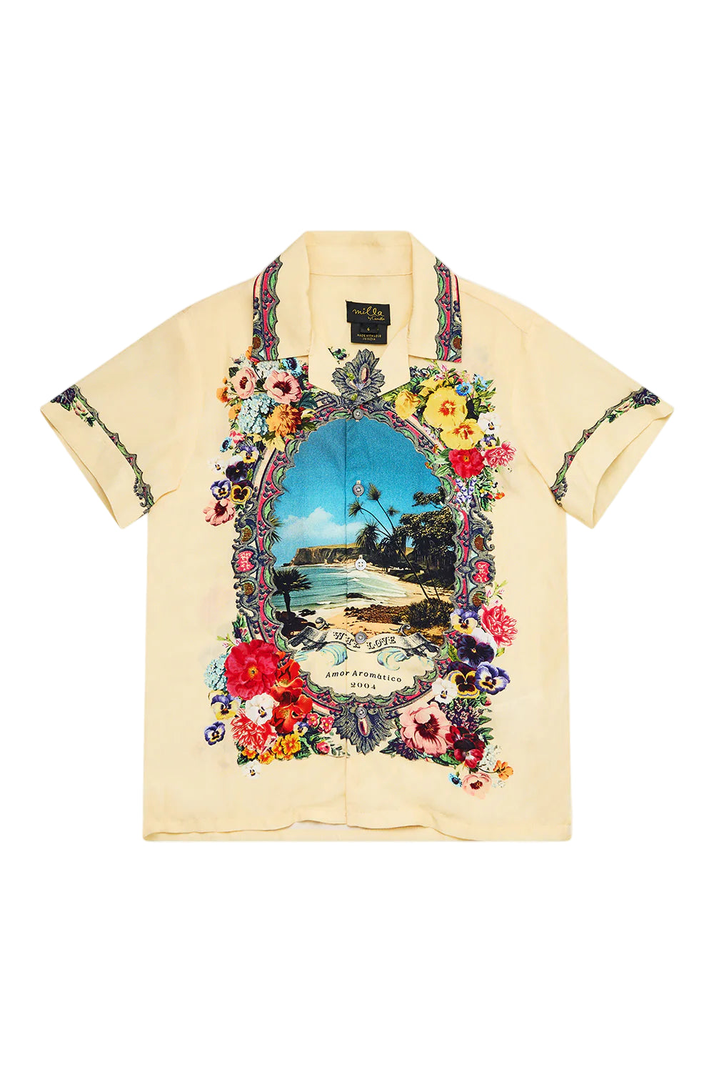 Boys Short Sleeve Camp Collared Shirt Camilla