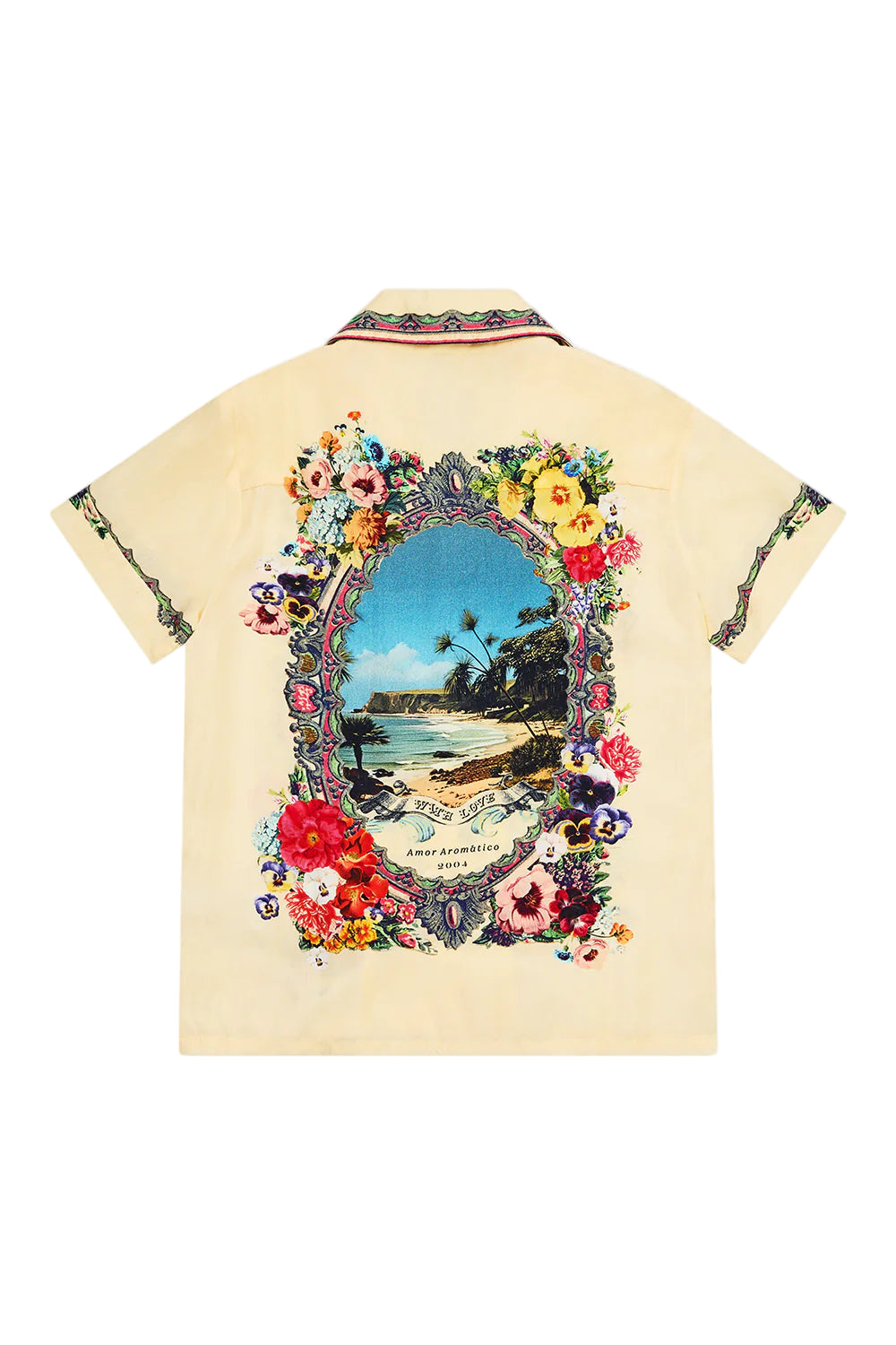 Boys Short Sleeve Camp Collared Shirt Camilla