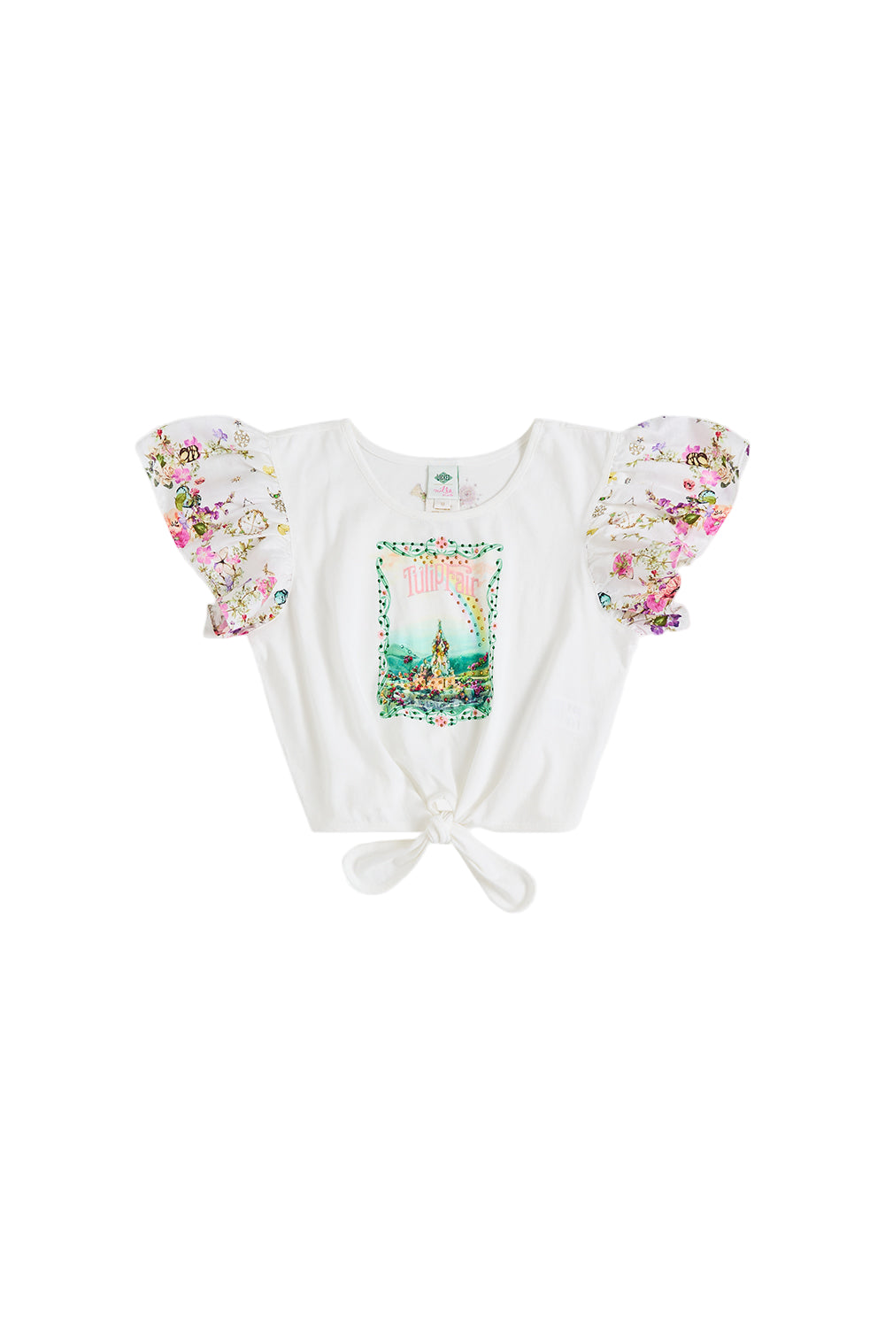 Wicked Munchkinland Kids Cropped Tee With Tie Camilla
