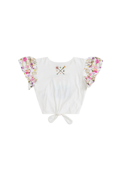 Wicked Munchkinland Kids Cropped Tee With Tie Camilla
