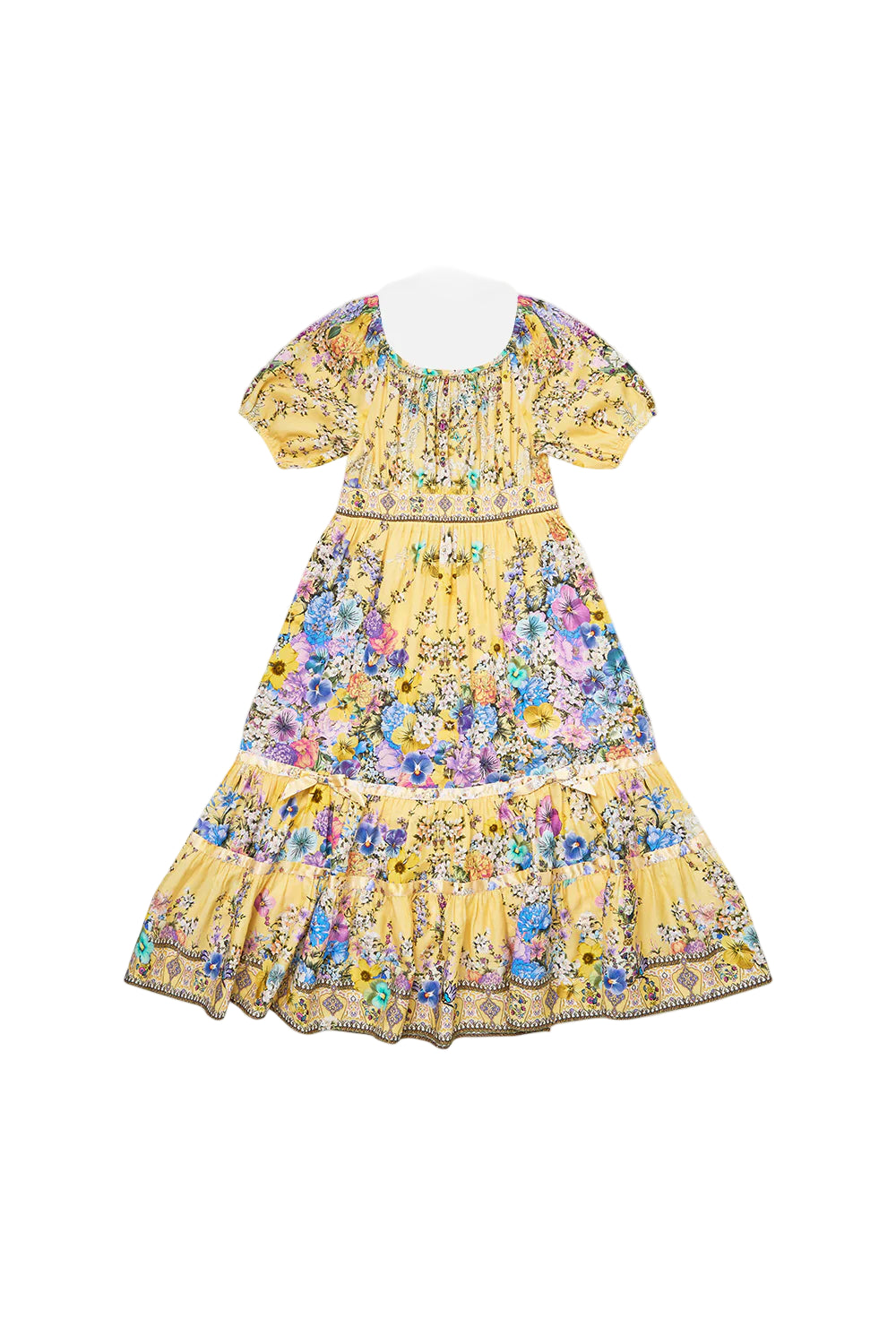 Darling Buds Kids Peasant Maxi Dress With Ribbon Skirt Camilla
