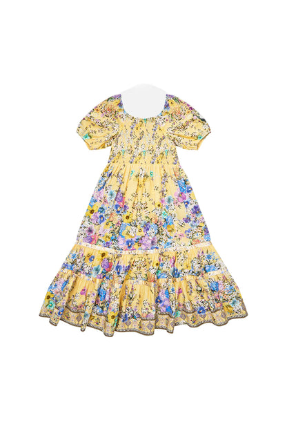 Darling Buds Kids Peasant Maxi Dress With Ribbon Skirt Camilla