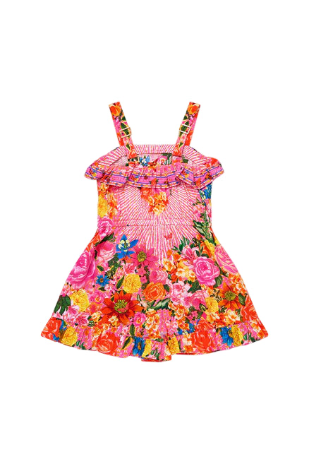 Illustration Nation Kids Wide Strap Playsuit With Frill Edges Camilla