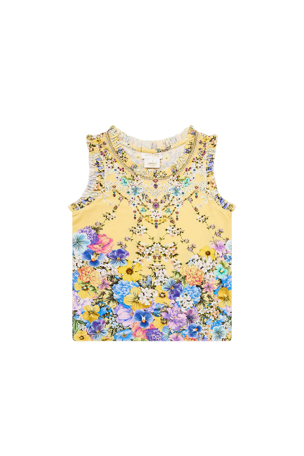 Darling Buds Kids Tank With Frill Edge Camilla