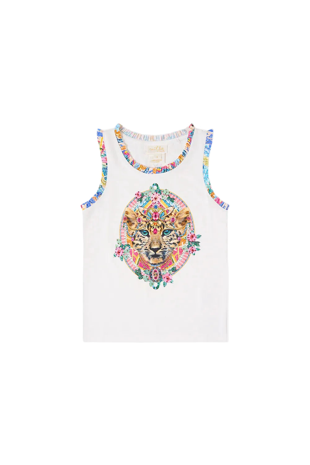 Kids Tank Top With Frill Edge Schoolsoutdesignerkidswear