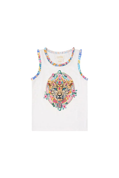 Kids Tank Top With Frill Edge Schoolsoutdesignerkidswear