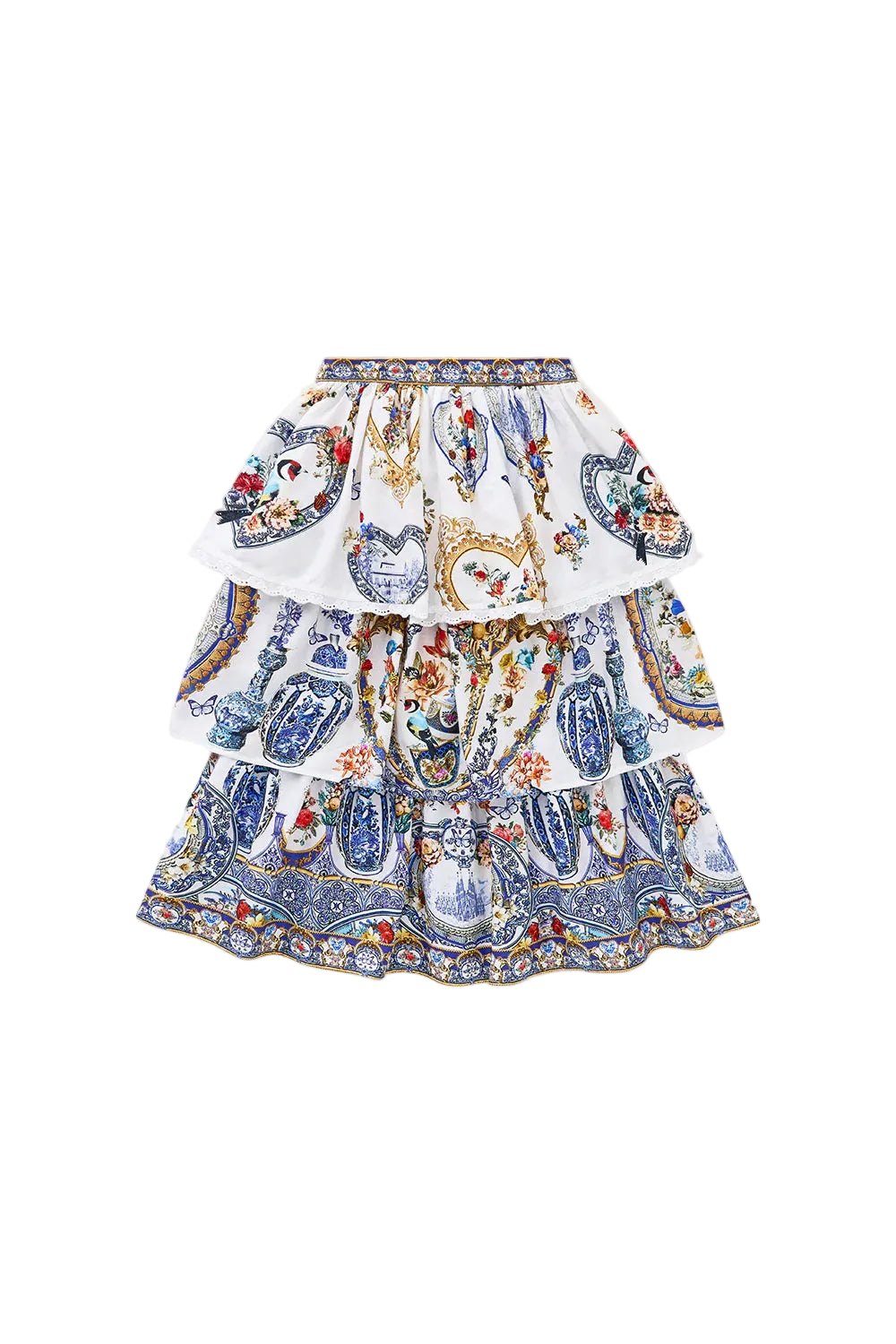 The Pottery Parlour Kids Layered Ruffle Maxi Skirt Schoolsoutdesignerkidswear