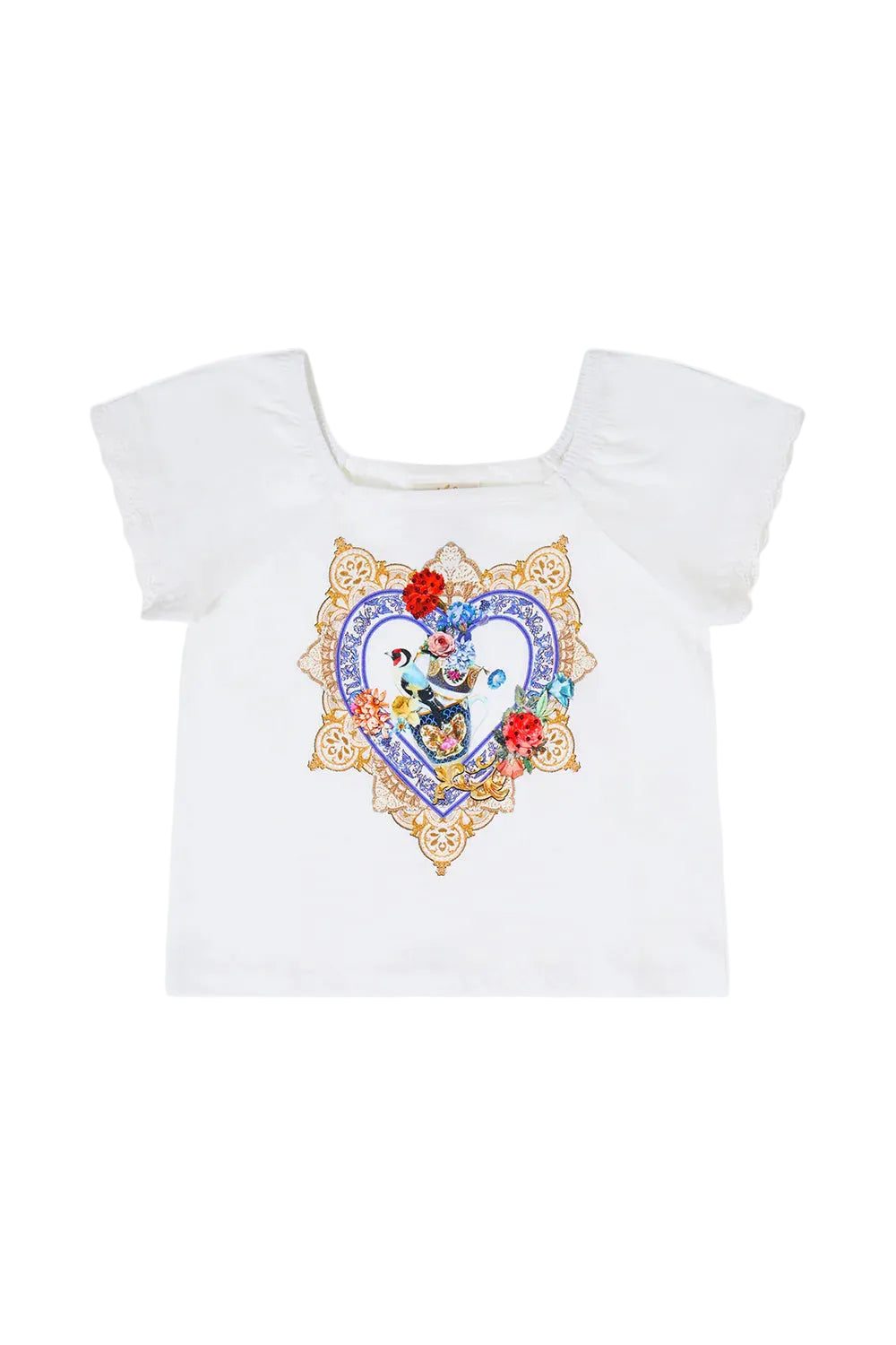 The Pottery Parlour Kids Short Sleeve Square Neck Tee Schoolsoutdesignerkidswear