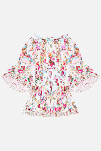 Torero Libertine Kids Off Shoulder Shirred Waist Mini Dress Camilla